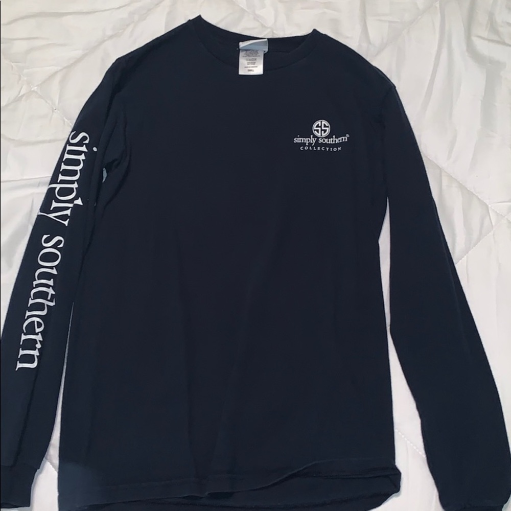 Navy Blue Simply Southern Long Sleeve